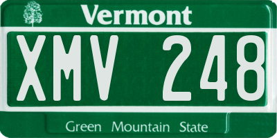 VT license plate XMV248