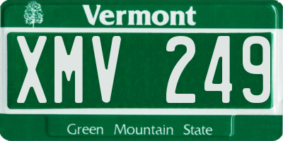 VT license plate XMV249