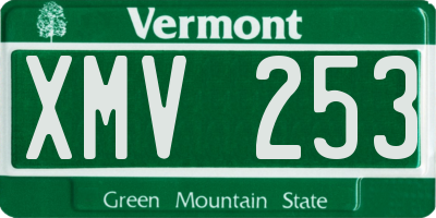 VT license plate XMV253