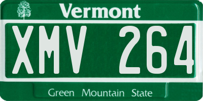 VT license plate XMV264