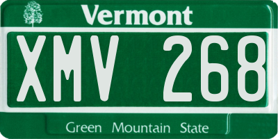 VT license plate XMV268