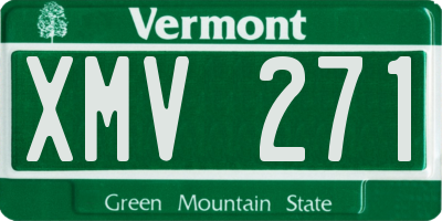 VT license plate XMV271