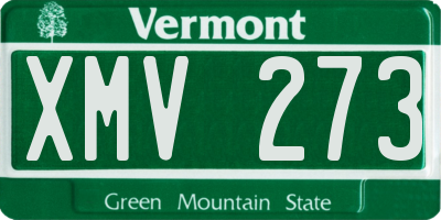 VT license plate XMV273