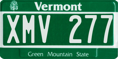 VT license plate XMV277