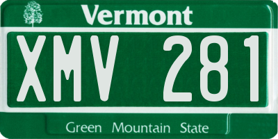 VT license plate XMV281