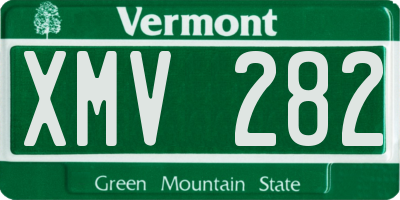VT license plate XMV282