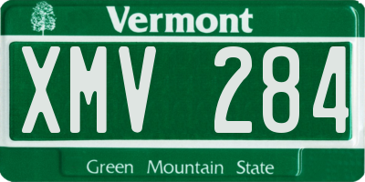 VT license plate XMV284