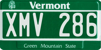 VT license plate XMV286
