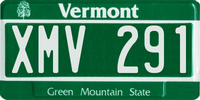 VT license plate XMV291