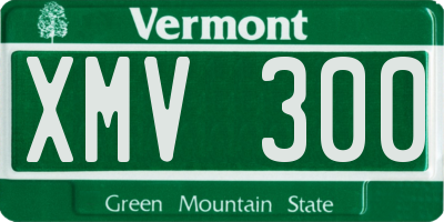 VT license plate XMV300