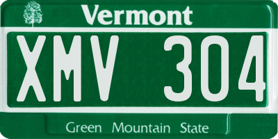 VT license plate XMV304