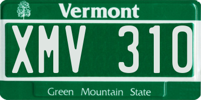 VT license plate XMV310