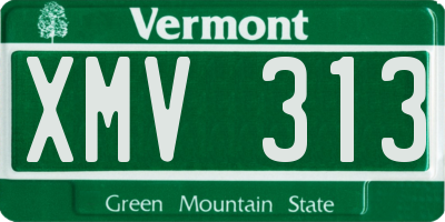 VT license plate XMV313