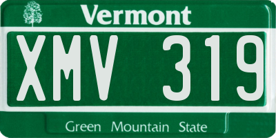 VT license plate XMV319