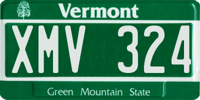 VT license plate XMV324