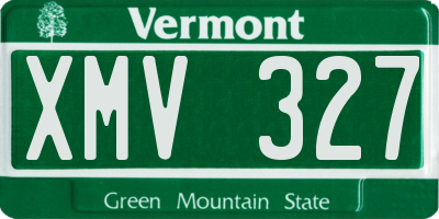 VT license plate XMV327