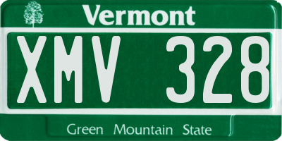 VT license plate XMV328