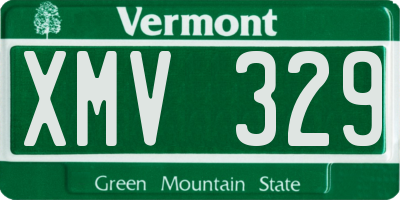 VT license plate XMV329