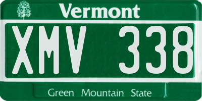 VT license plate XMV338