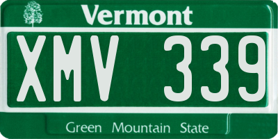 VT license plate XMV339