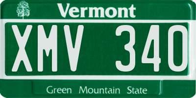 VT license plate XMV340