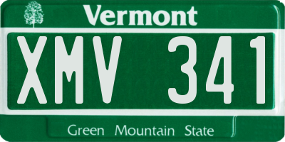 VT license plate XMV341