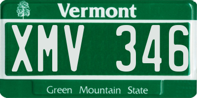 VT license plate XMV346