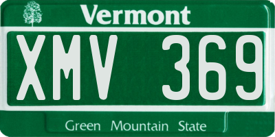 VT license plate XMV369