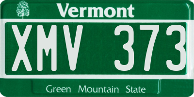 VT license plate XMV373