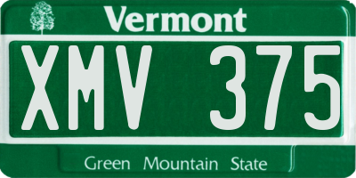 VT license plate XMV375
