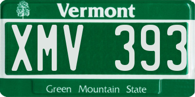 VT license plate XMV393