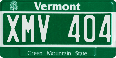 VT license plate XMV404