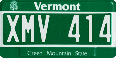 VT license plate XMV414