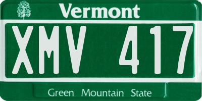 VT license plate XMV417