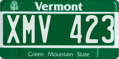 VT license plate XMV423