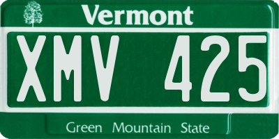 VT license plate XMV425