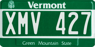 VT license plate XMV427