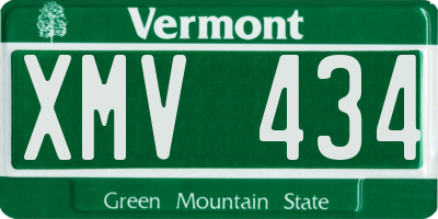 VT license plate XMV434