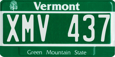 VT license plate XMV437