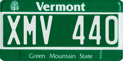 VT license plate XMV440