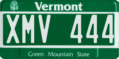 VT license plate XMV444