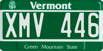 VT license plate XMV446