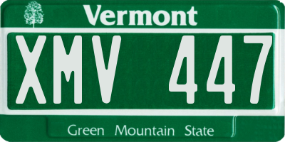 VT license plate XMV447