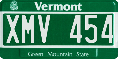 VT license plate XMV454