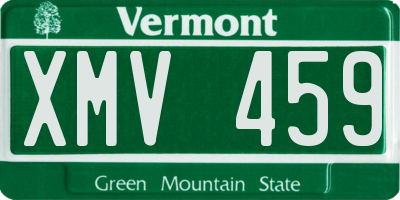 VT license plate XMV459