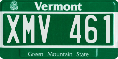 VT license plate XMV461