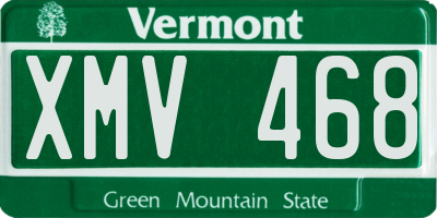VT license plate XMV468