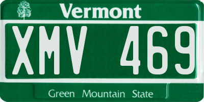 VT license plate XMV469