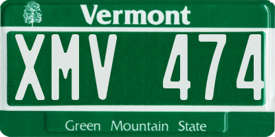 VT license plate XMV474