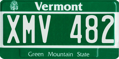 VT license plate XMV482